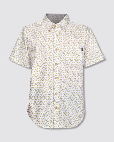 MINI BANANAS STRETCH BUTTON UP