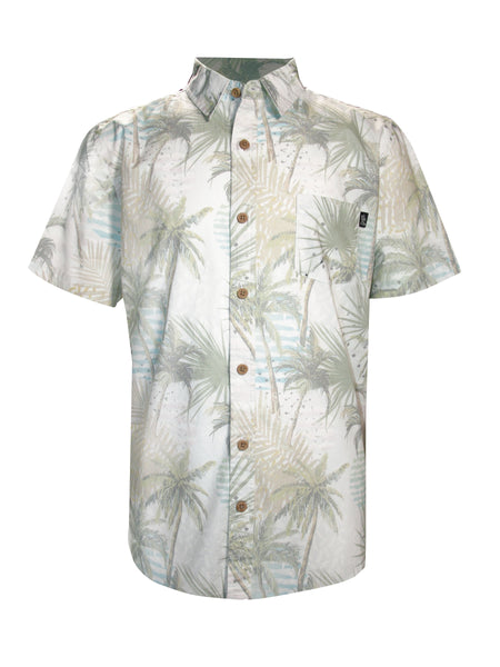 DECO PALM STRETCH BUTTON UP